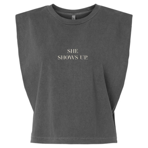 Women's Heavyweight Cotton Garment-Dyed Muscle Tee Thumbnail
